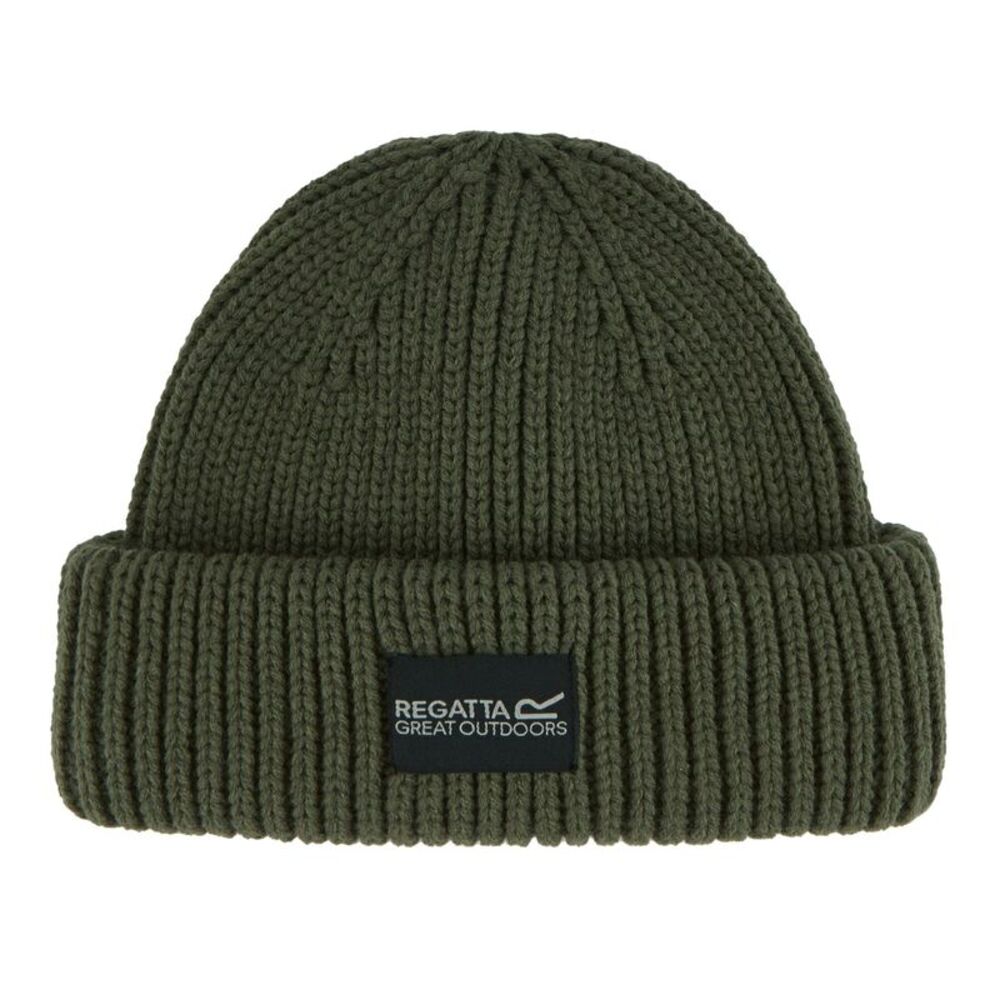 Regatta Childrens/Kids Connora Fisherman Logo Beanie / Olive Green